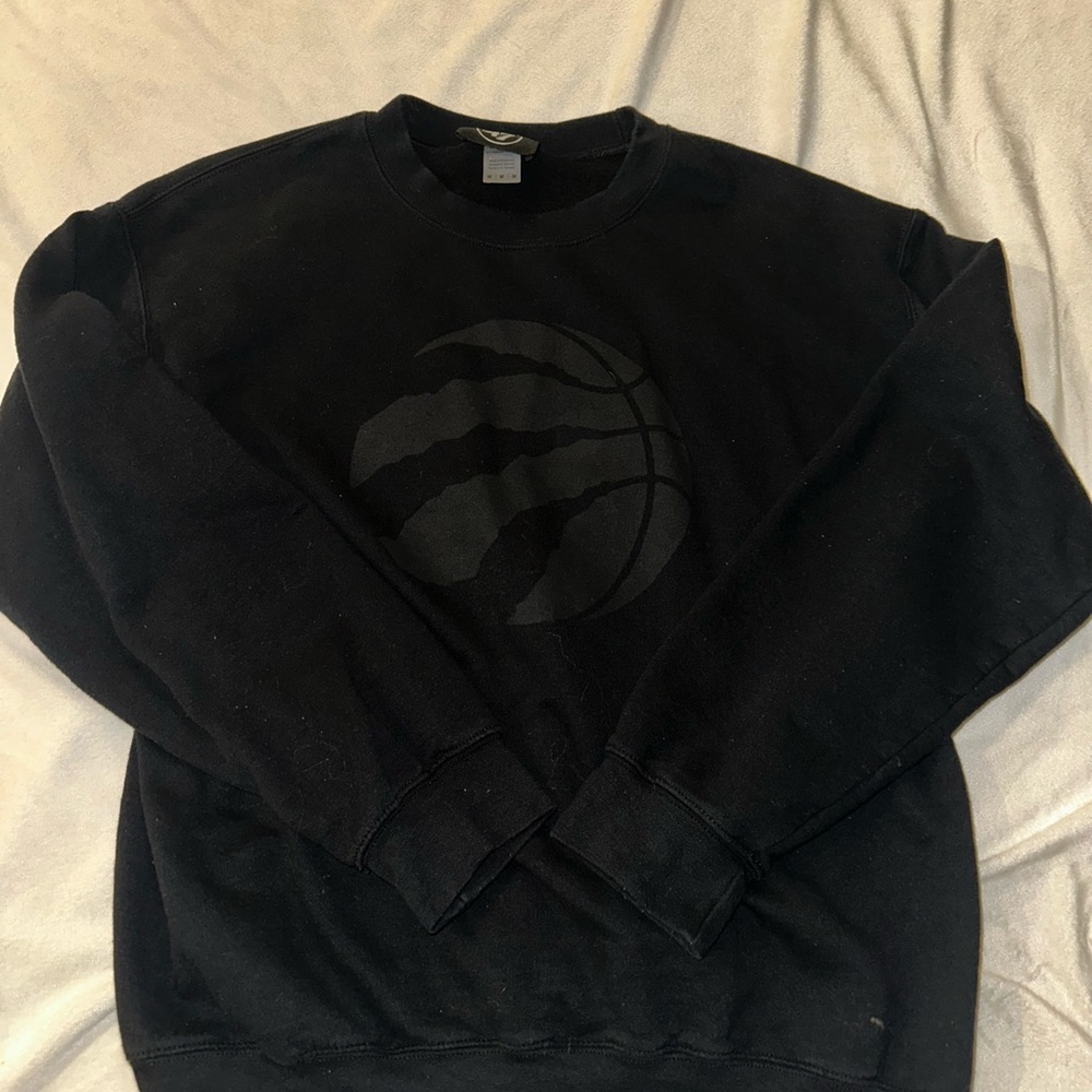 47 Black Crewneck Sweater with Toronto Raptors Logo